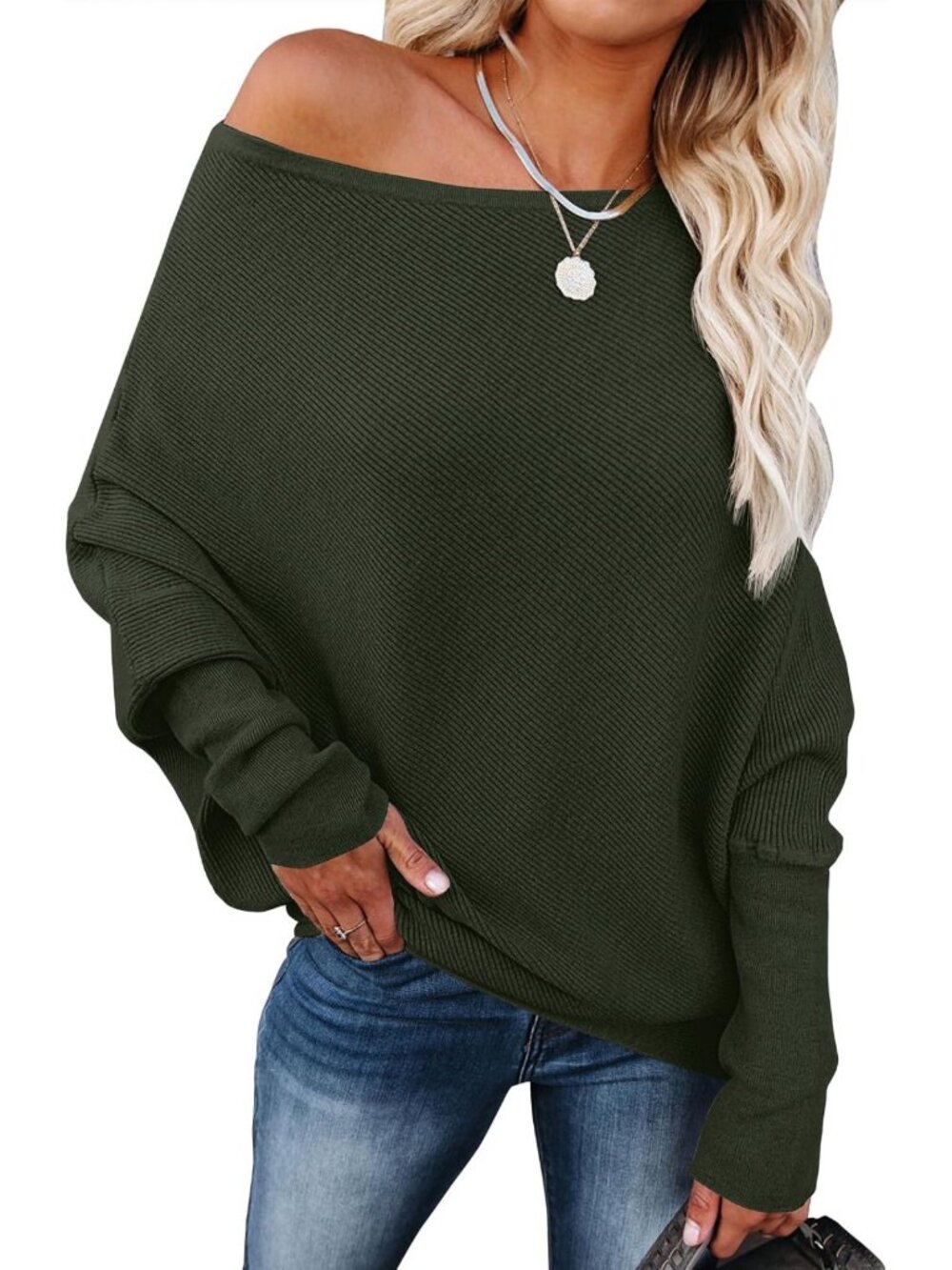 Cozy Off-Shoulder Oversized Sweater Top for Fall - Perfect for Going Out